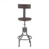 World Interiors Artezia Adjustable Height Teak Wood Barstool