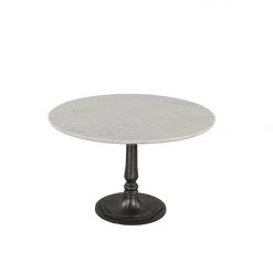 World Interiors Dining Room Palm Desert Natural Marble Dining Table With Cafe Base