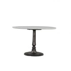 World Interiors Dining Room Palm Desert Natural Marble Dining Table With Cafe Base