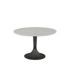 World Interiors Dining Room Palm Desert Natural Marble Dining Table With Deco Base